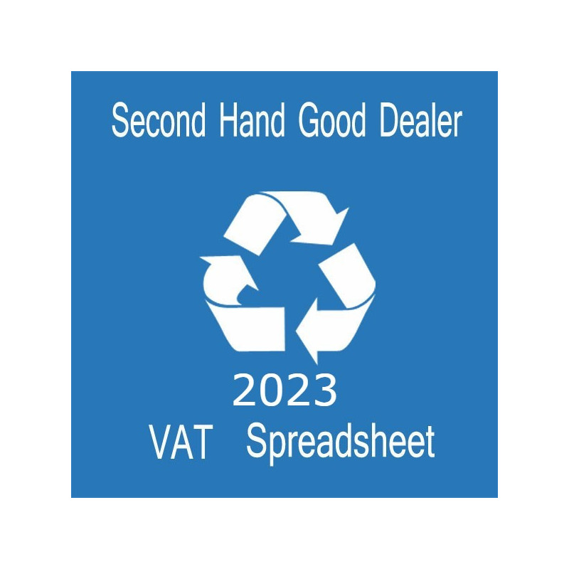 UK Second Hand Goods Dealer Accounting Spreadsheets For 2023 Year End
